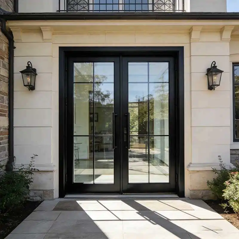 Factory Production High Quality French Door Office French Style Double Opening Doors Shatter Proof Double Layer Glass Doors