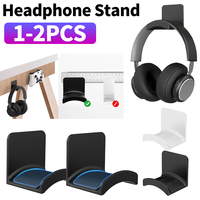 Universal Headphone Stand Adhesive Wall Mount Holder Headphone Hook for Easy Damage-Free Wall Desk Or PC Mounting