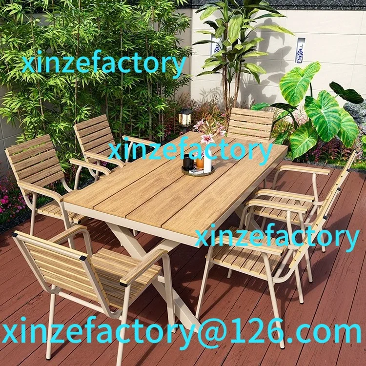 

Customizable villa outdoor balcony leisure table and chair combination