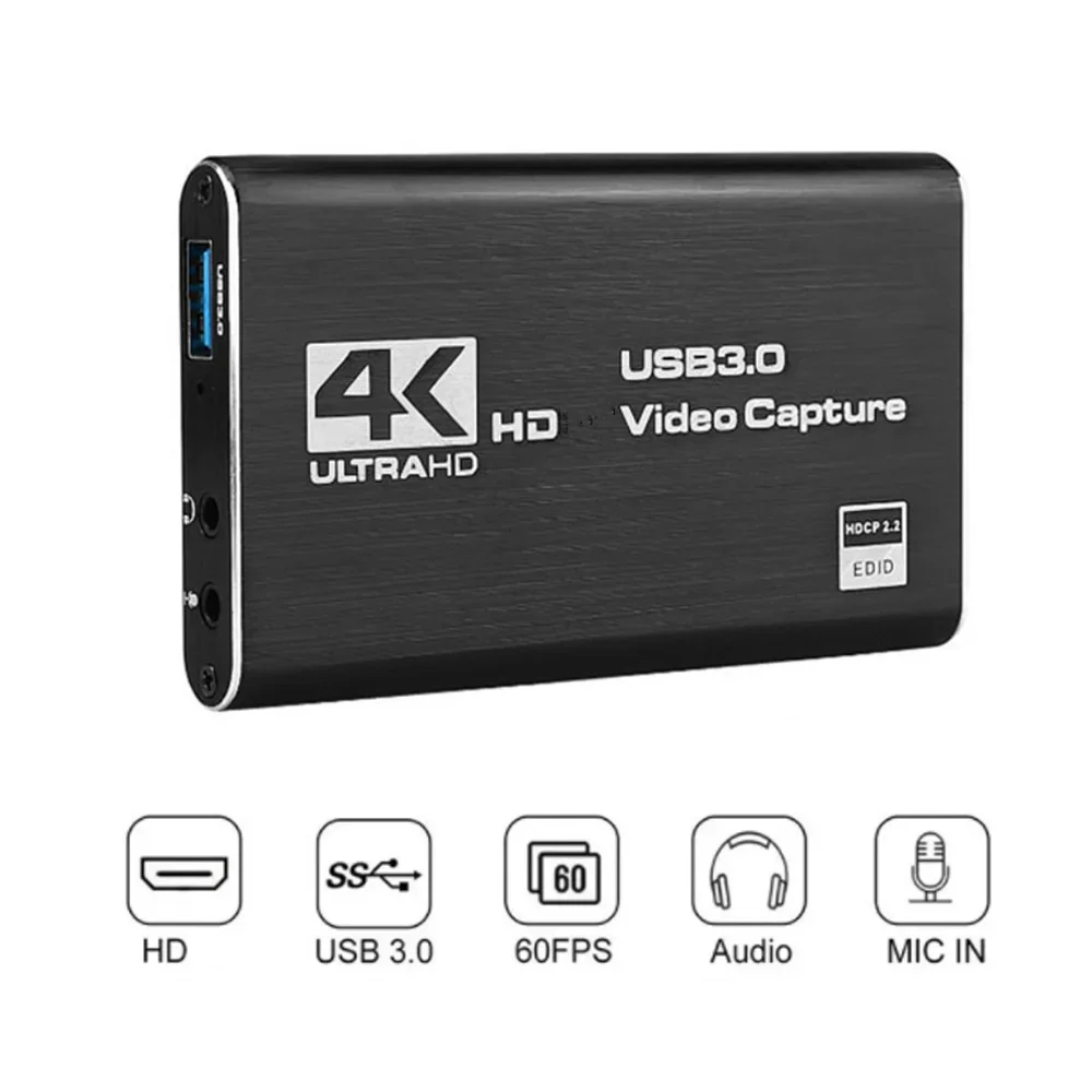 Imagem -05 - Placa de Captura de Vídeo Compatível Hdmi Gravador de Vídeo Grabber para Jogo Obs Usb 3.0 1080p 60fps hd 4k