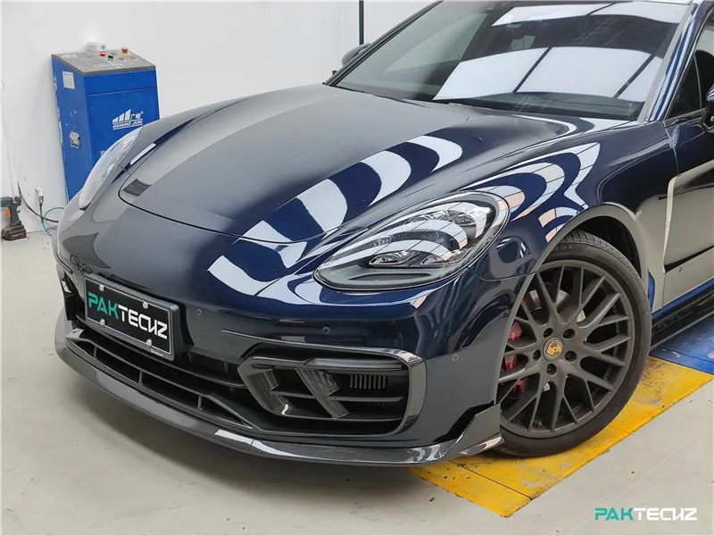

suitable for Porsche Panamera Upgraded Carbon Fiber Front Lip Diffuser Spoiler Side Skirt Body Kit