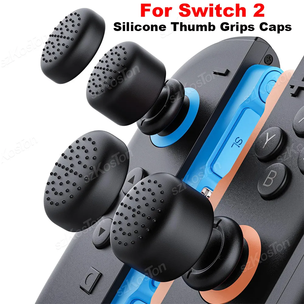 4PCS For Switch 2 No-Slip Silicone Thumb Grips Caps Joystick Cover Enhanced Game Grip for NS Switch2 Gaming Accessories