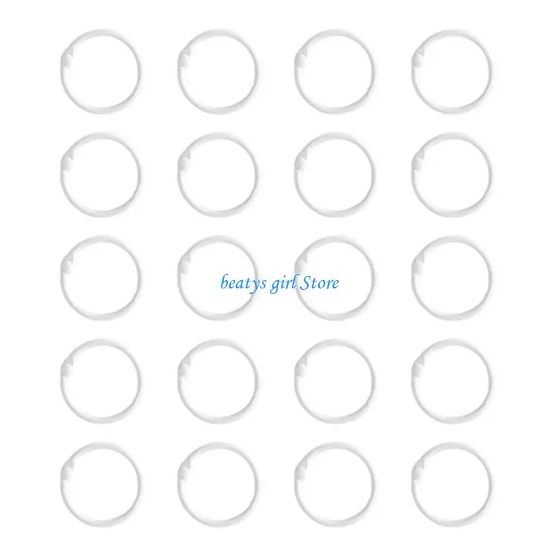 C7AB 20 Pcs Metal Loose Rings 25mm Bookbinding Rings Easy to Use for Notebooks