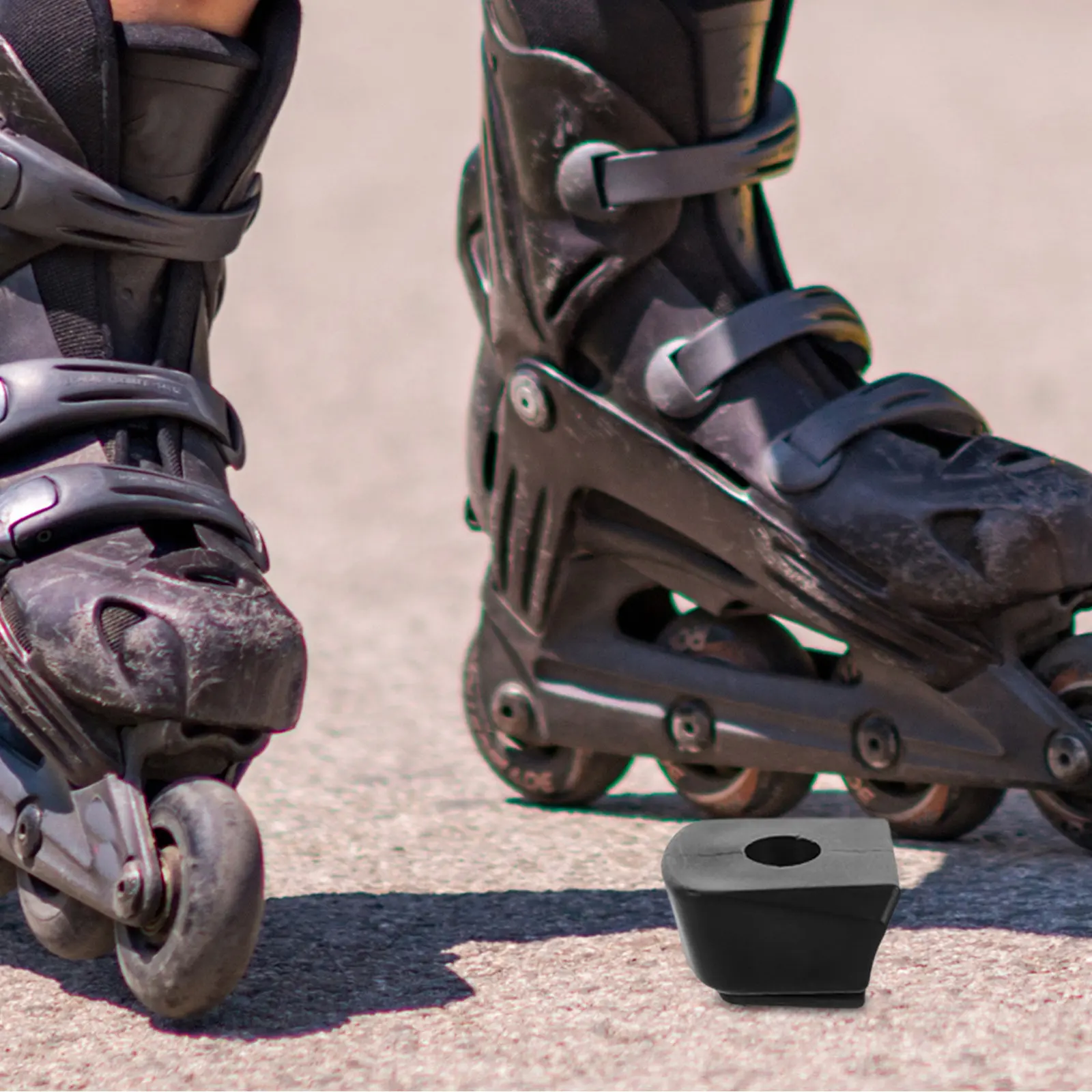 

2 шт. резиновые тормозные блоки для роликовых коньков, противоскользящие накладки для безопасного торможения, аксессуары для роликовых коньков