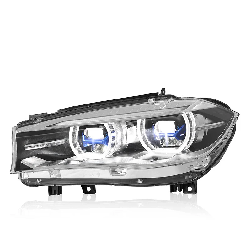 Car Lights For 2014-2018 BMW X5 F15 Headlights Assembly Dual Color LED Angel Eyes Laser Projector DRL Replacement Head Lamp
