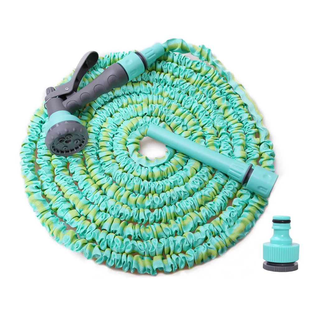 High Quality 25FT-75FT Garden  Expandable Hose Set Water Hose with 7 Pattern Plastic Spray Gun to Watering #26201