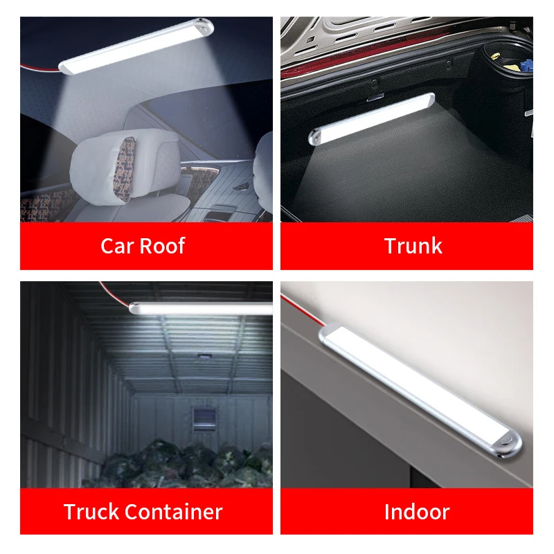 12-85 فولت RV صمام ثنائي باعث للضوء بار أبيض ضوء السقف لمقطورة السفر Campervan