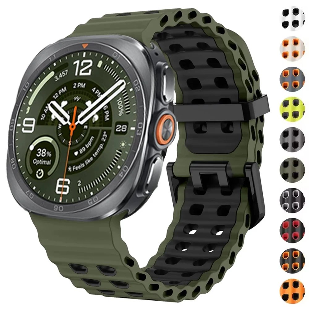Strap for Samsung Galaxy Watch Ultra2 47mm 2026 Marine Silicone Sport Bracelet Correa for Galaxy Watch Ultra Band Accessories