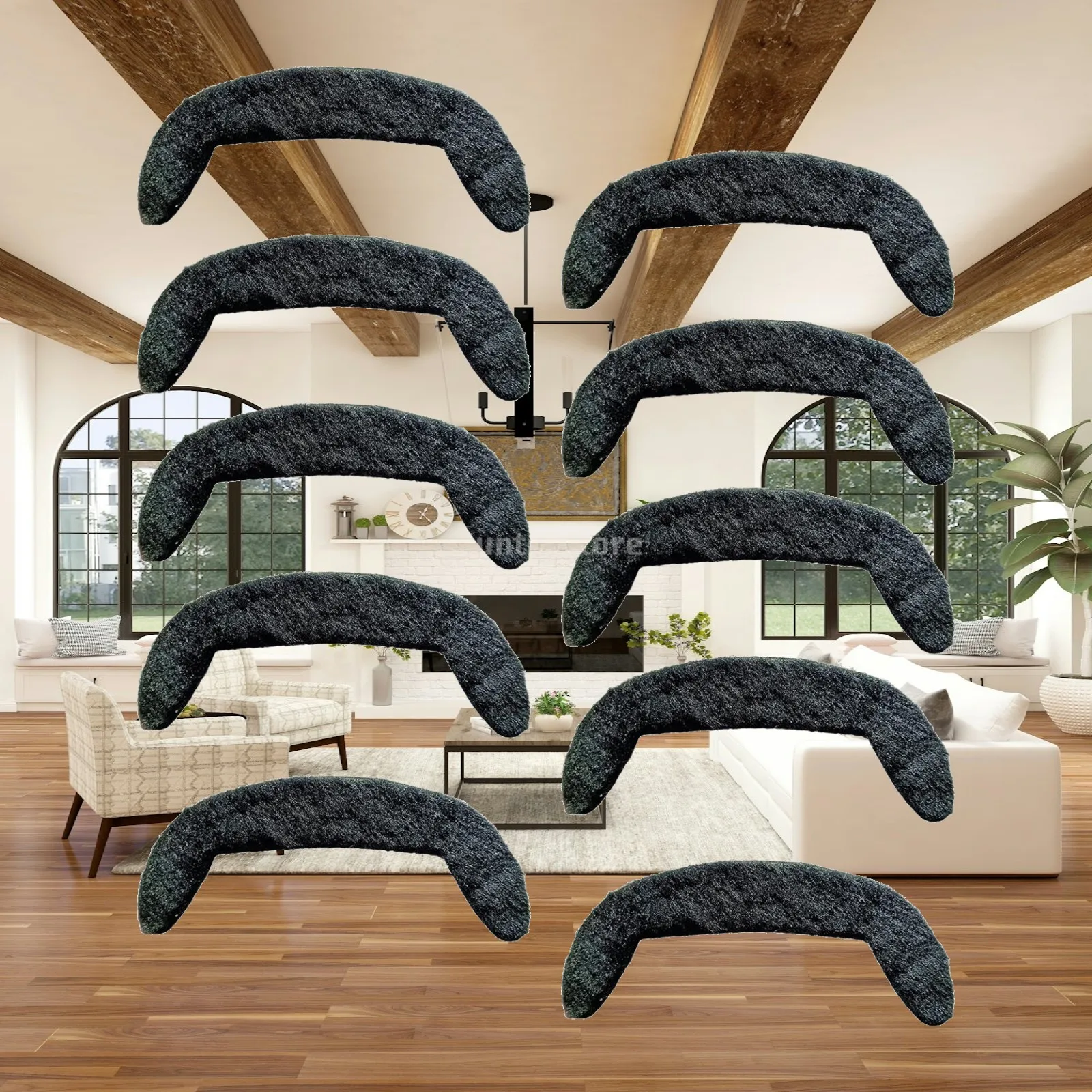 Plush Fake Beard Halloween Cosplay Mustache Stickers for Adult Unisex Party Props Funny Whisker Costume Accessories