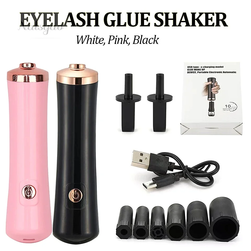 Type-C Recharge Electric Eyelash Glue Shaker Lash Glue Wake Up Machine Nail Polish Tattoo Ink Pigment Liquid Shaker