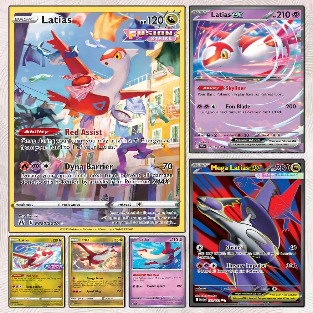 

Latias Rare Card Pattern Cool Poster Sticker Self Adhesive For Office Home Movie Theater Wall Art Decor Fancy Gift