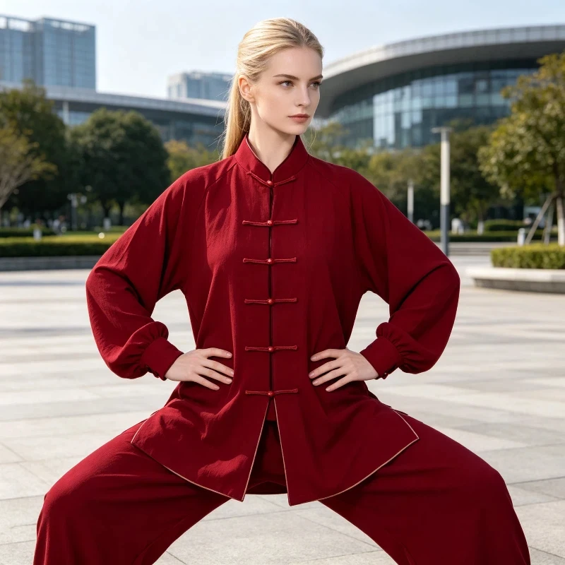 Chinese Modified Tai Chi Uniform for Women & Men, 2025 New Style, Daily Wearable Tai Chi & Baduanjin Practice Outfit