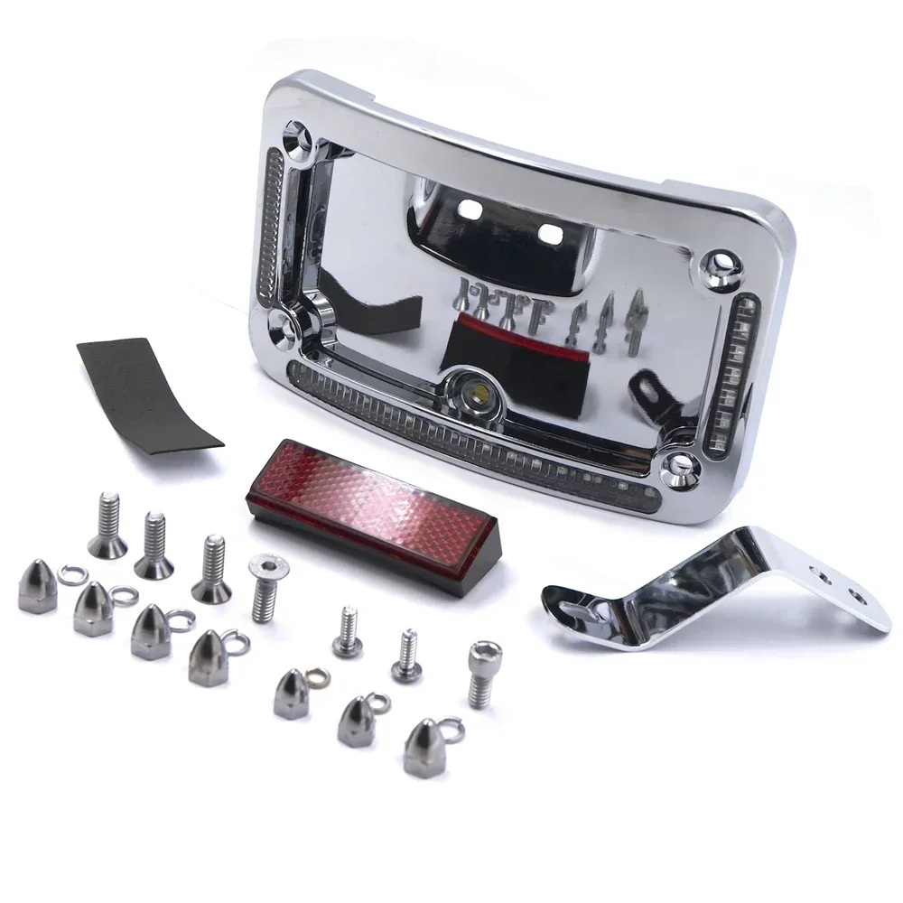 

Motorcycle Parts License Plate Frame Bracket w/LED Run Brake Turn For Harley 2005-later FLSTN and '05-'07 FLSTSC models