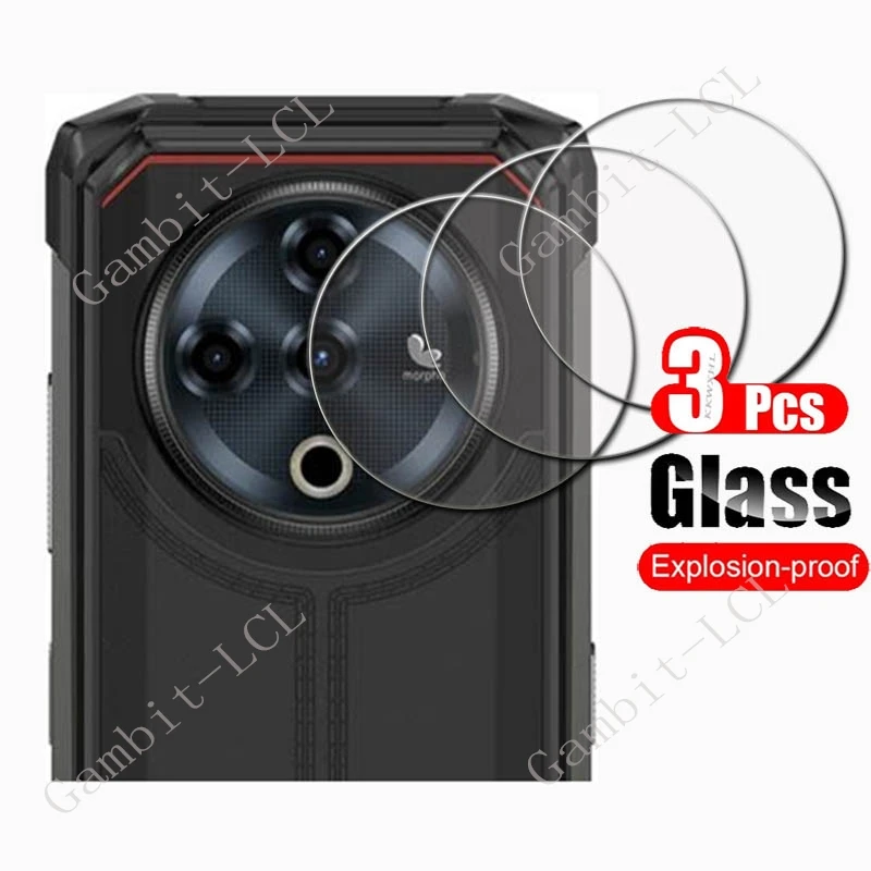 3PCS 9H Tempered Glass For Doogee Fire 6 Power 6.56" DoogeeFire6 DoogeeFire6Power Back Camera Lens Screen Protector Cover Film