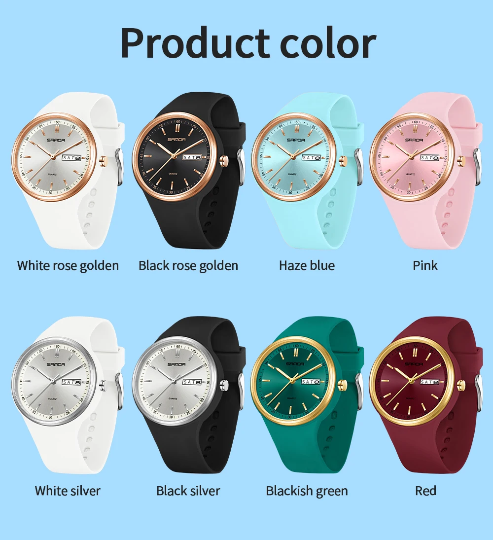 SANDA Top 6213 Male and Female Student Watches Casual Simple Dual Calendar Fashion Male and Female Student Quartz Watches 2025