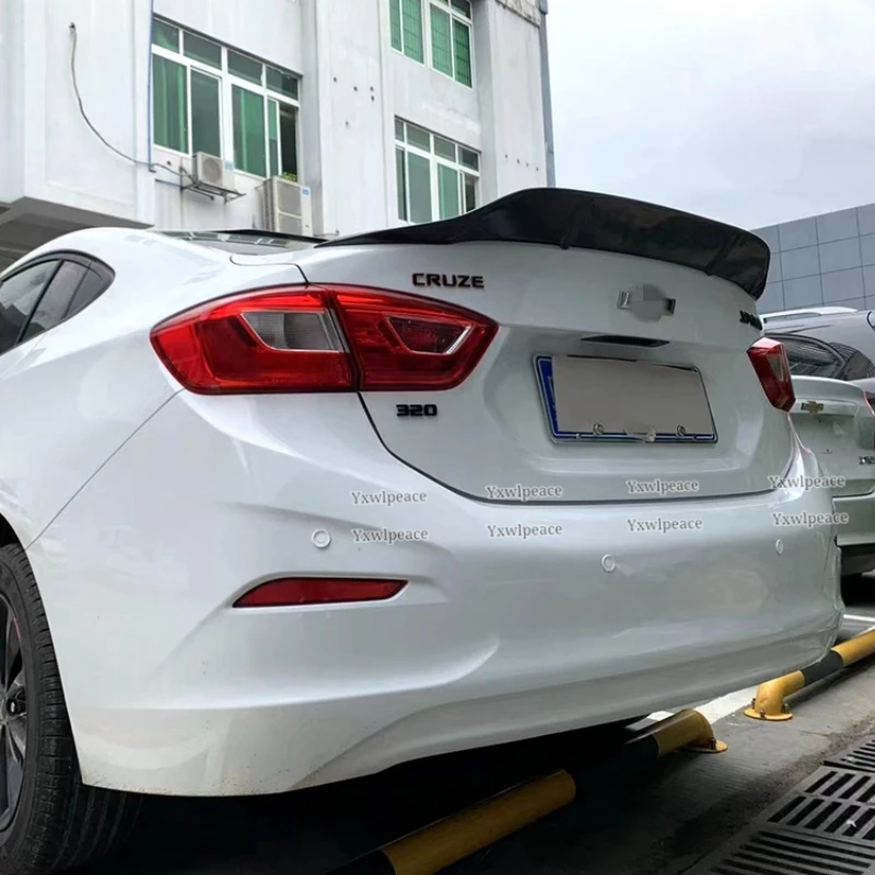 For Chevrolet Cruze 2017 2018 Carbon Fiber /FRP R Style Rear Trunk Lip Spoiler Wing Body Kit Accessories