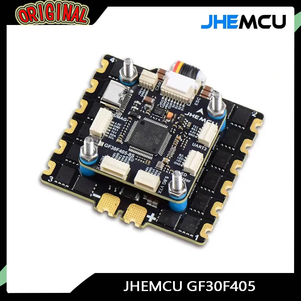 

JHEMCU GF30F405 Flight Controller with ICM42688P | 90A/110A ESC 3-8S Lipo for RC FPV Long Range Drones