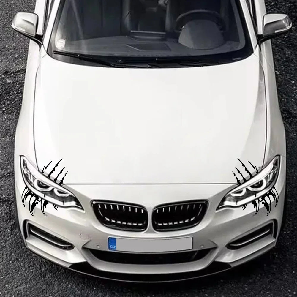 العالمي مصباح سيارة الحاجب شارب مخلب ملصقات المصباح البلاستيكية الشارات لأودي ألفا BMW فورد هوندا سوزوكي ضبط السيارات الملحقات