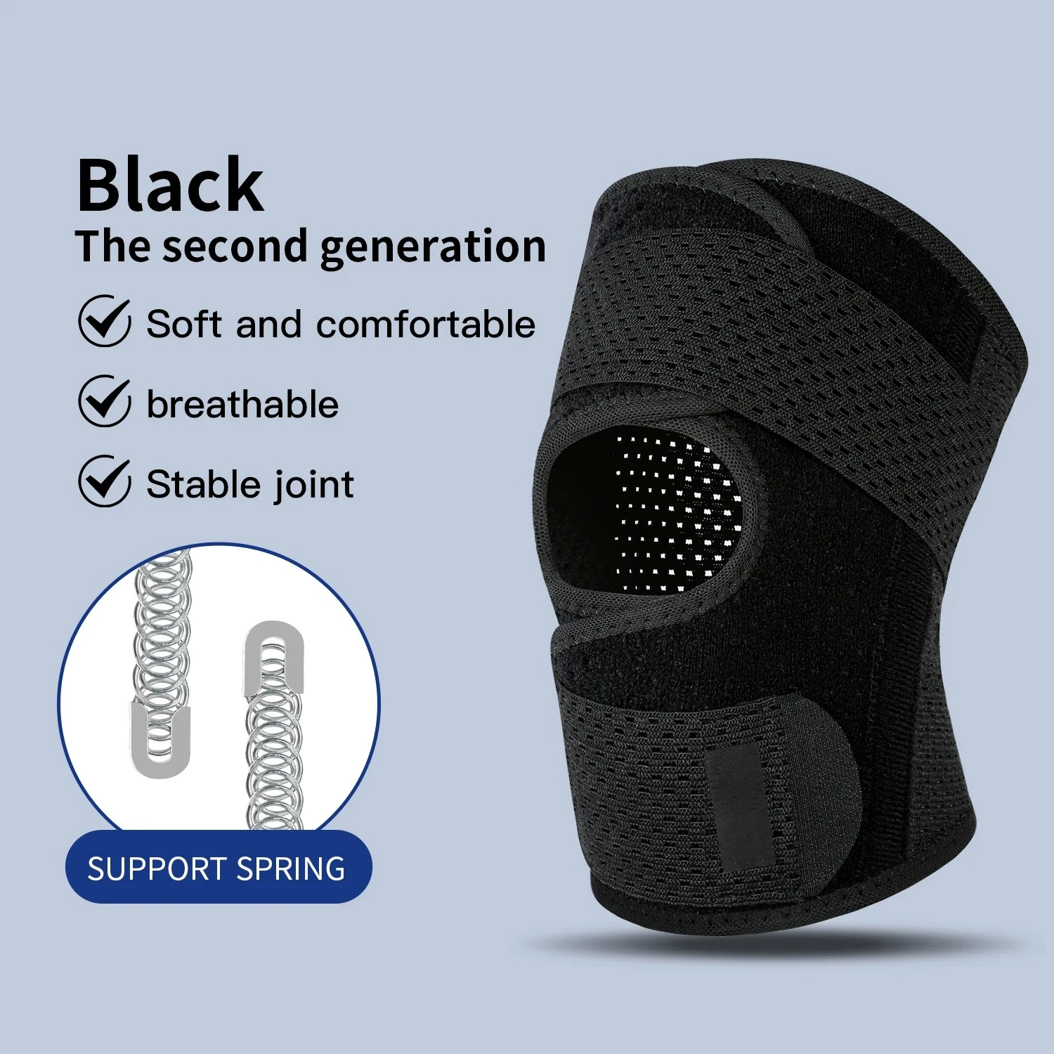 

Knee Support for Men and Women, Adjustable Knee Support with Side Stabilisers & Patella Gel Pad, Orthopaedic Bandage Knee Menis