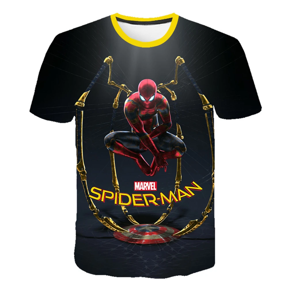 Miniso T-Shirts Cartoon Spider-Man 3d Geprint Streetwear Kids Volwassenen Mode Oversized T-Shirts Kids Jongens Meisjes Tops Kleding 24