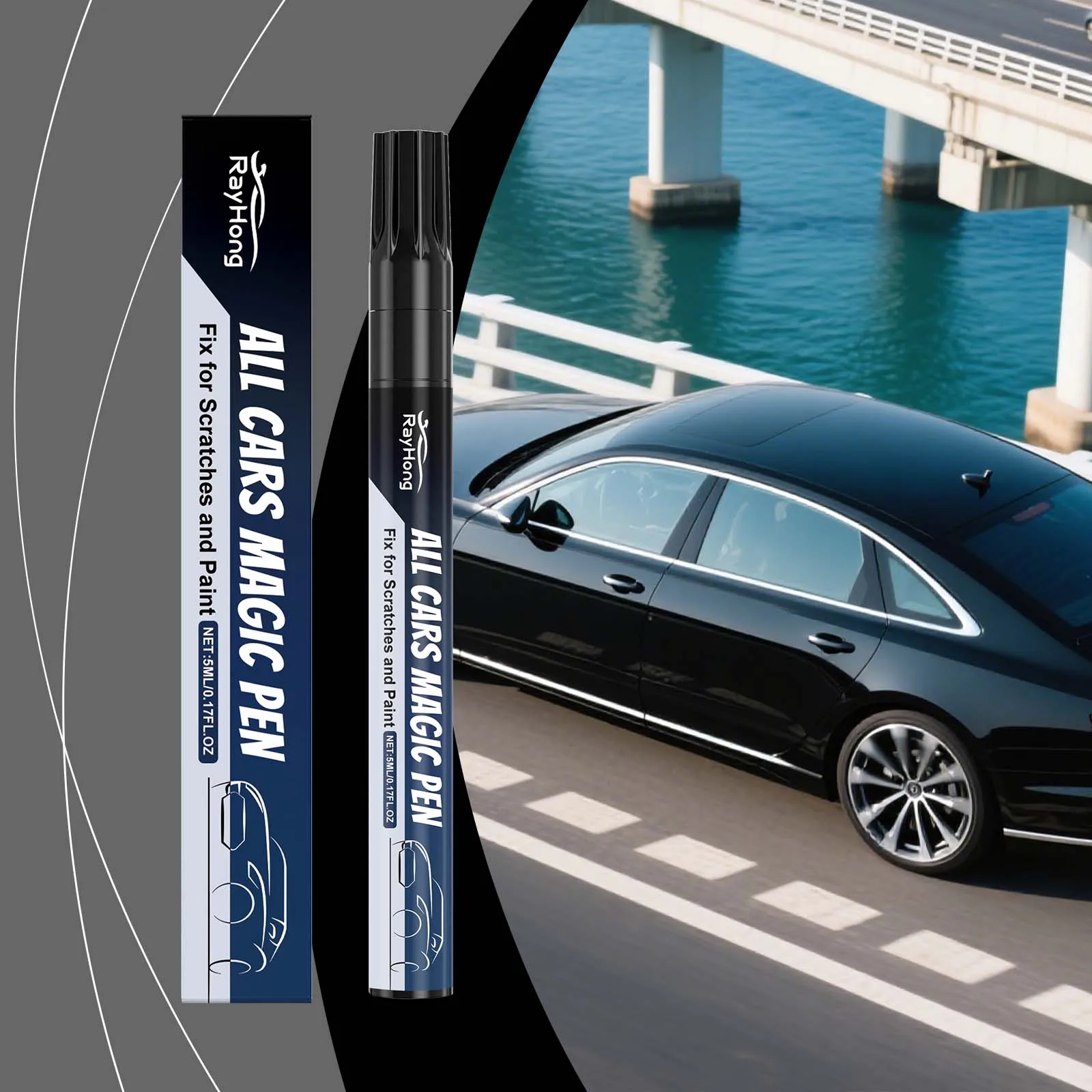 

Car Paint Scratch Care Pen-2-in-1 Tool for Auto Body Paint Scratch Concealment Convenient Touch-Up To Improve Surface Appearance