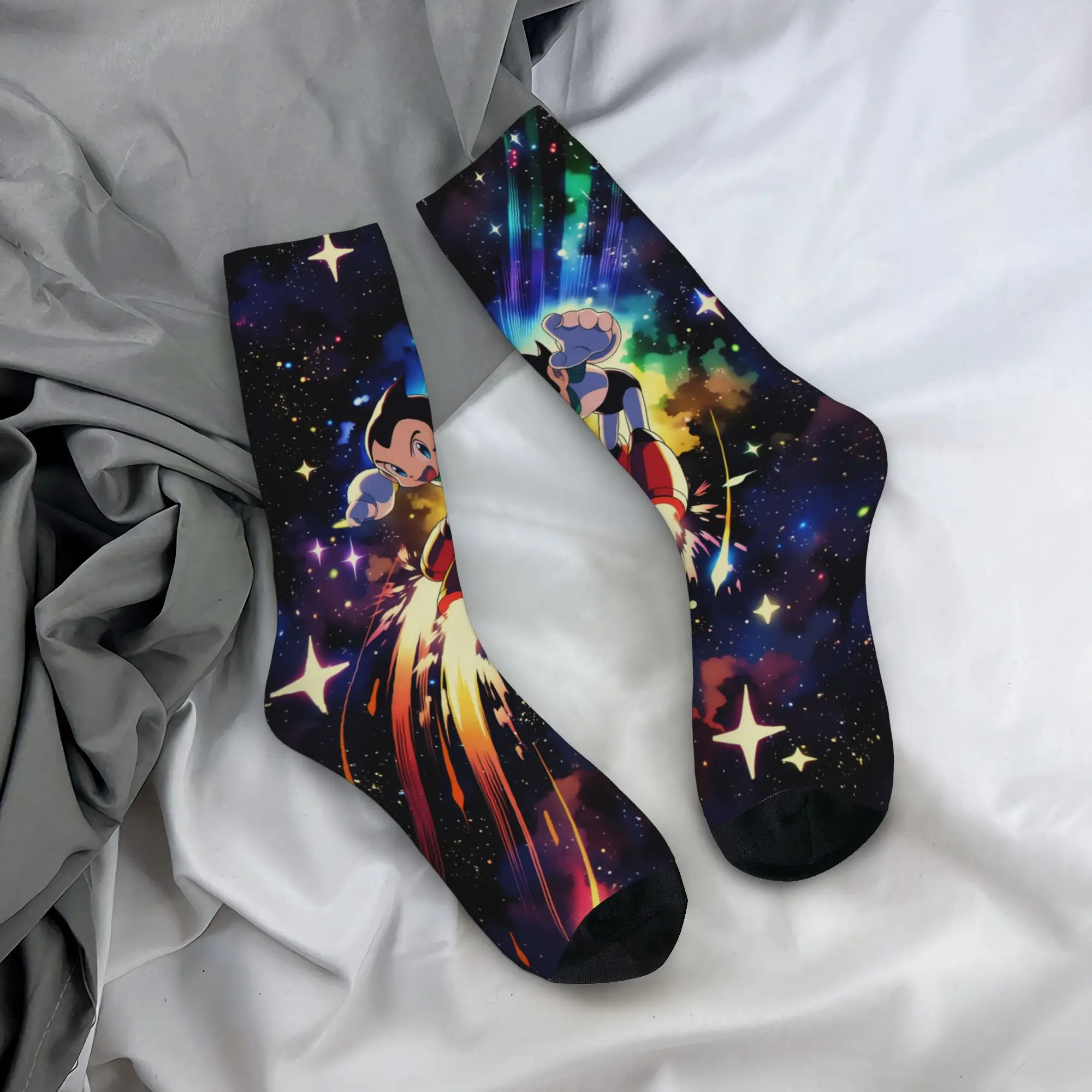 Winter Warm Harajuku Men's Women's Astroboy Astro Boy Anime Socks Breathable Basketball Socks