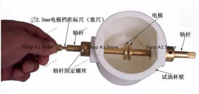 80KV insulating oil withstand voltage test  cup, oil withstand voltage tester, transformer oil experimental cup high voltage
