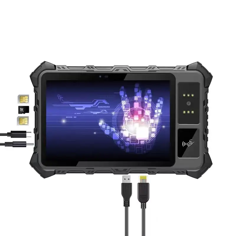 Tendcent Android Waterproof Palm Vein Recognition Tablet WiFi NFC RFID Fingerprint Reset OEM ODM USB Type-C Battery Powered