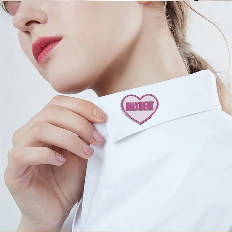 Korean Boys Group SKZ Band Badge Music Album Heart Brooch Lapel Pin Fan Jewelry Gift Clothes Bag Accessories