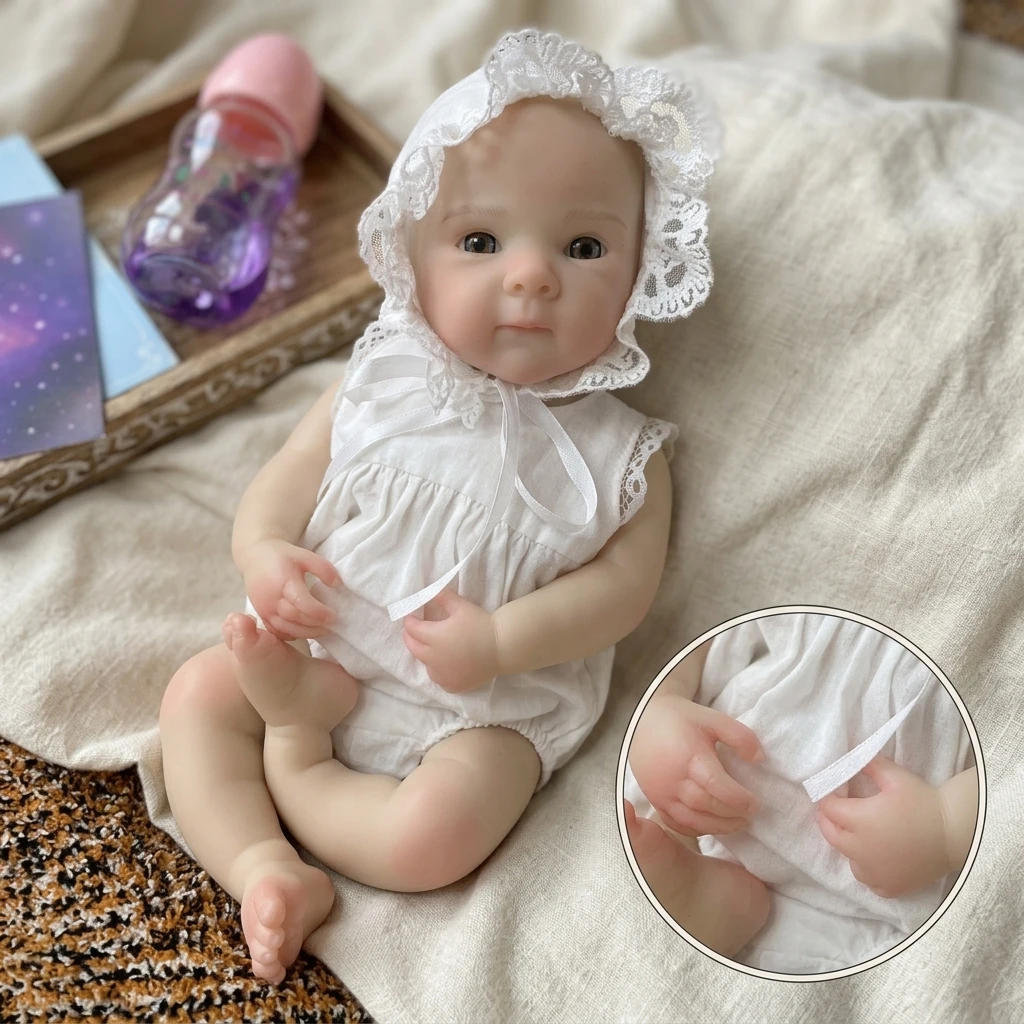 13 Inch Silicone Reborn Baby Doll Pascale 3D Painted Skin Reborn Doll Cute Bebe Baby Toy