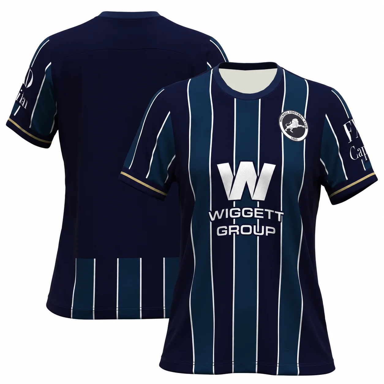 Millwall 26-27 Season Football Jersey, Men's Short Sleeve Soccer Shirt, Vertical Striped Sports Training Soccer Jersey for Fans