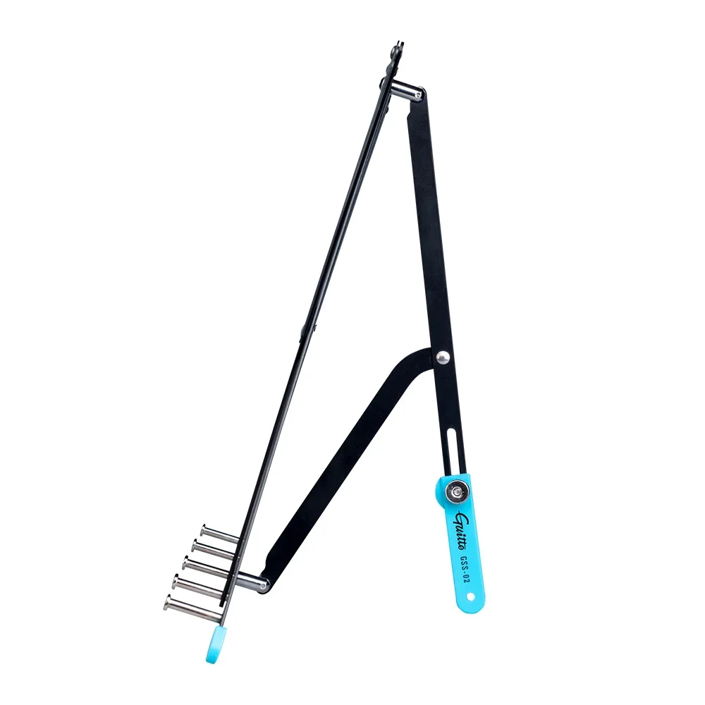 حامل ورق الموسيقى من سلسلة Guitto GSS-02، إطار من الفولاذ المقاوم للصدأ قابل للطي 65 ° - 80 °   حامل نطاق قابل للتعديل لنتيجة الموسيقى