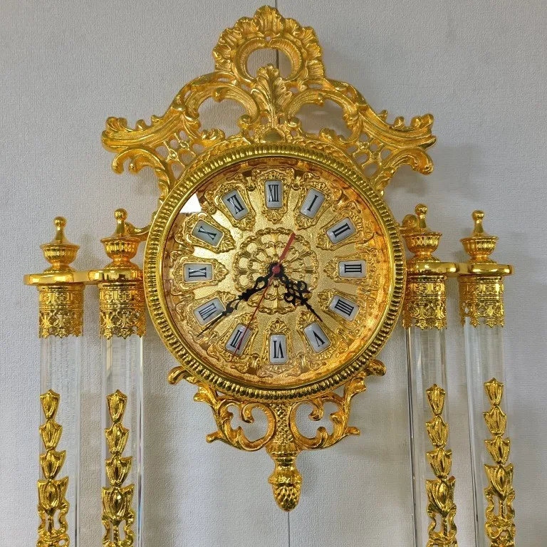 

European style, all copper, gold, wall clock, living room, bedroom, European style, simple