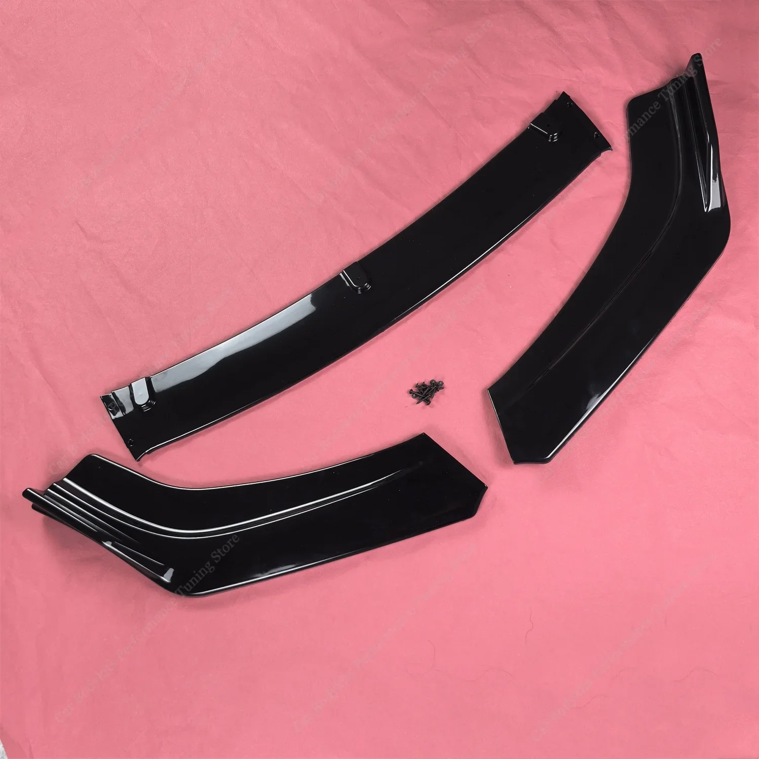 Gloss Black 3Pcs Front Bumper Lip Spoiler Splitter Diffuser For AUDI TT 8J TFSI FSI TDI Standard 2006-2014 Tuning