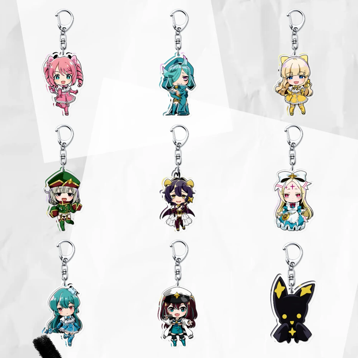 Gushing Over Magical Girls Anime Keychain  Key Chain Kawaii Bag Pendent Accessories