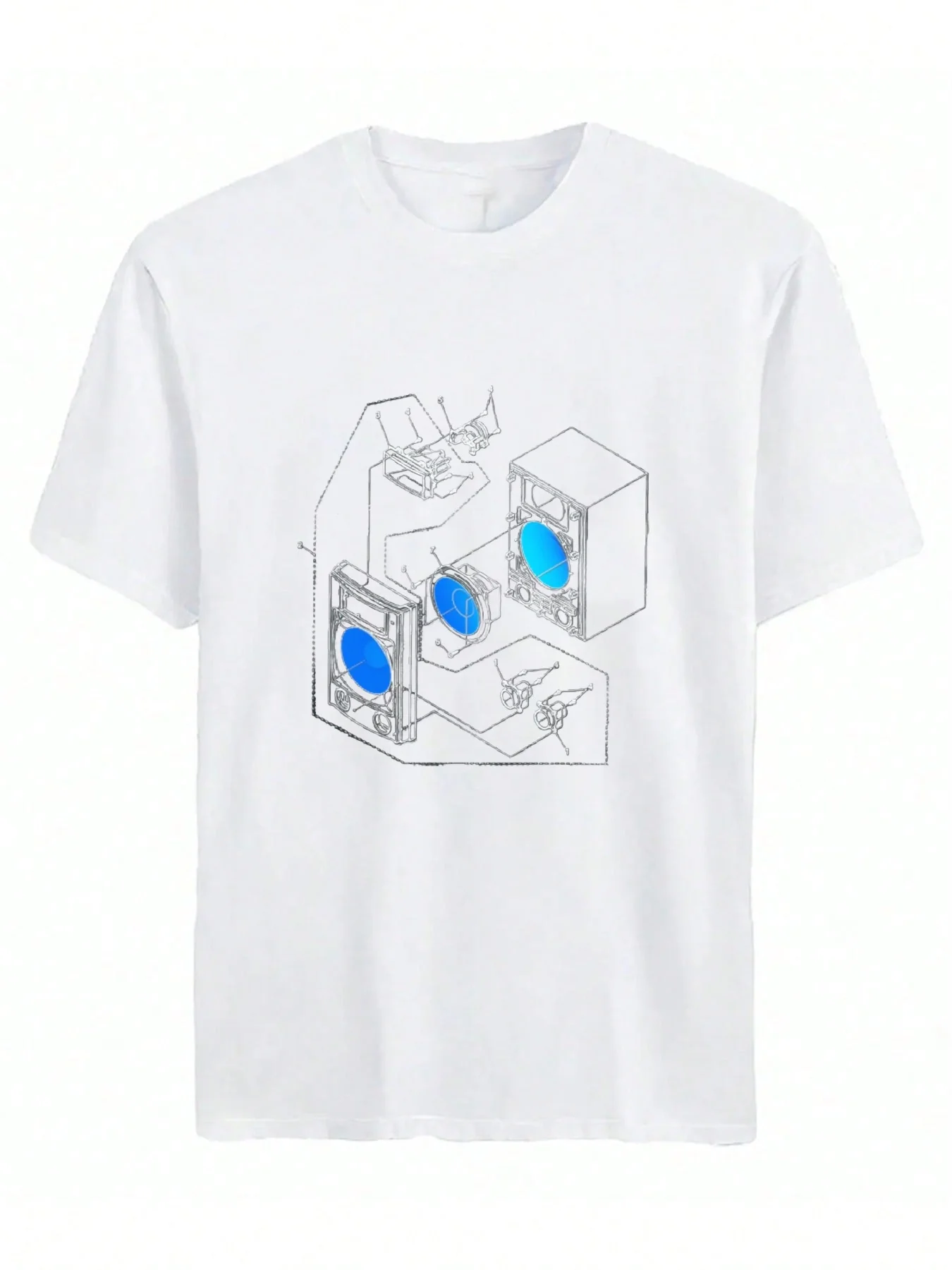 الرجال الصيف جديد عصري القطن موضة عادية فضفاض الراحة بسيطة مطبوعة الرياضة طاقم الرقبة تي شيرتات قصيرة الاكمام تنفس