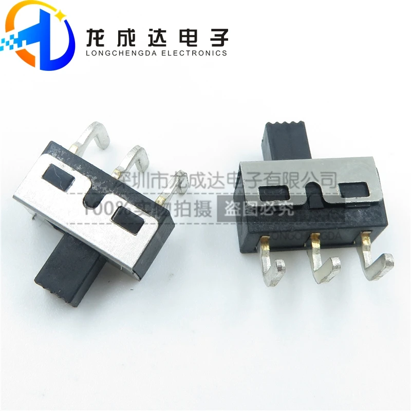 30pcs original new SS12D06 SS12D10 5MM handle height 2 gear 3 pin high current sliding/toggle switch vertical/bent foot