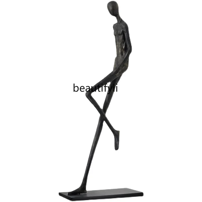 

Modern abstract figure sculpture ornament hotel fiberglass floor creative sales office artwork