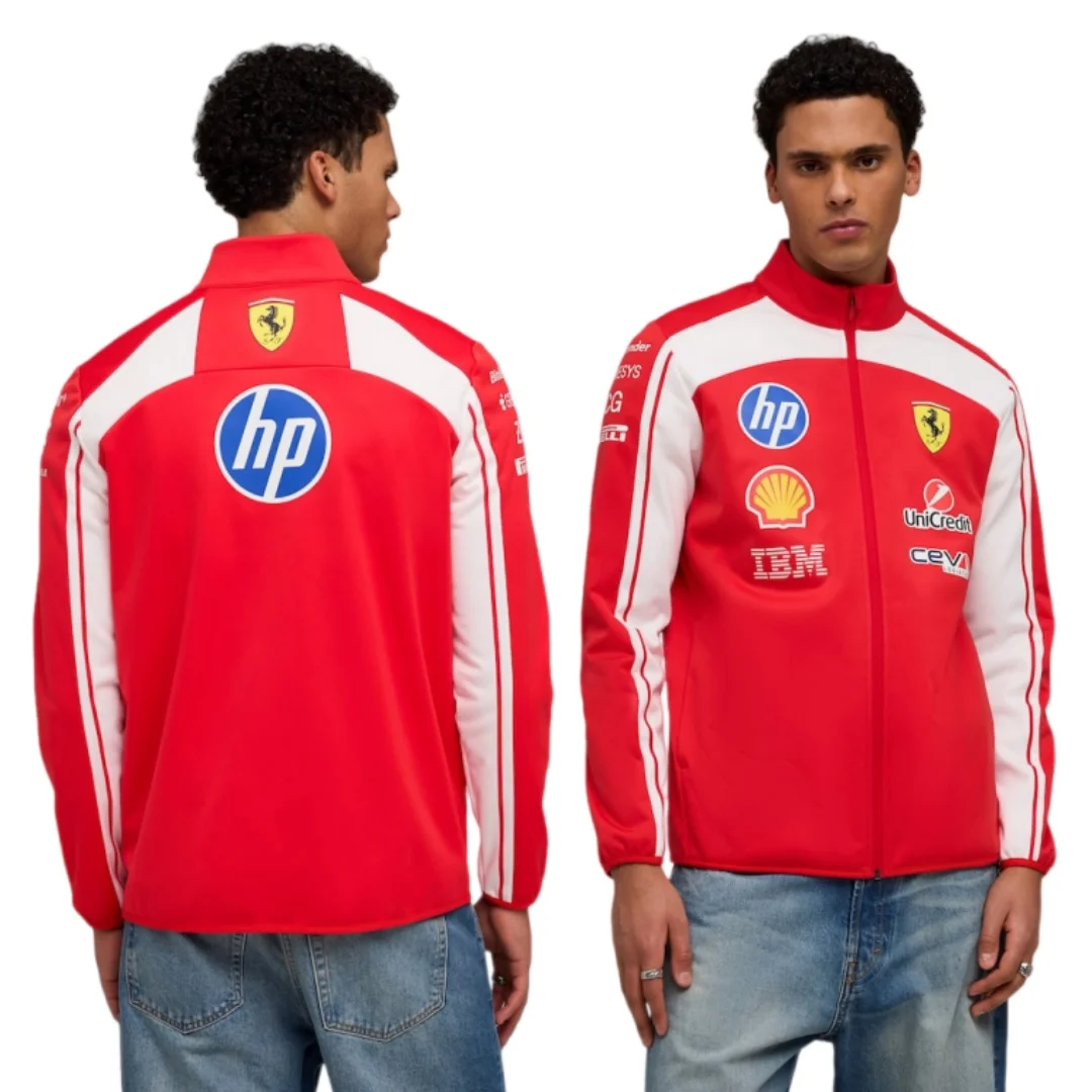 

Ferrari 2026 team jacket with thick cotton lining, like Leclerc and Hamilton, specially designed for Ferrari racing fans