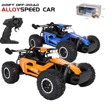 Voiture tout-terrain télécommandée à grande vitesse, véhicule à dérive RC, camion léger LED, jouets cadeaux, alliage, 5 canaux, 1:16, 20 km/h, 2.4GHz, 2WD