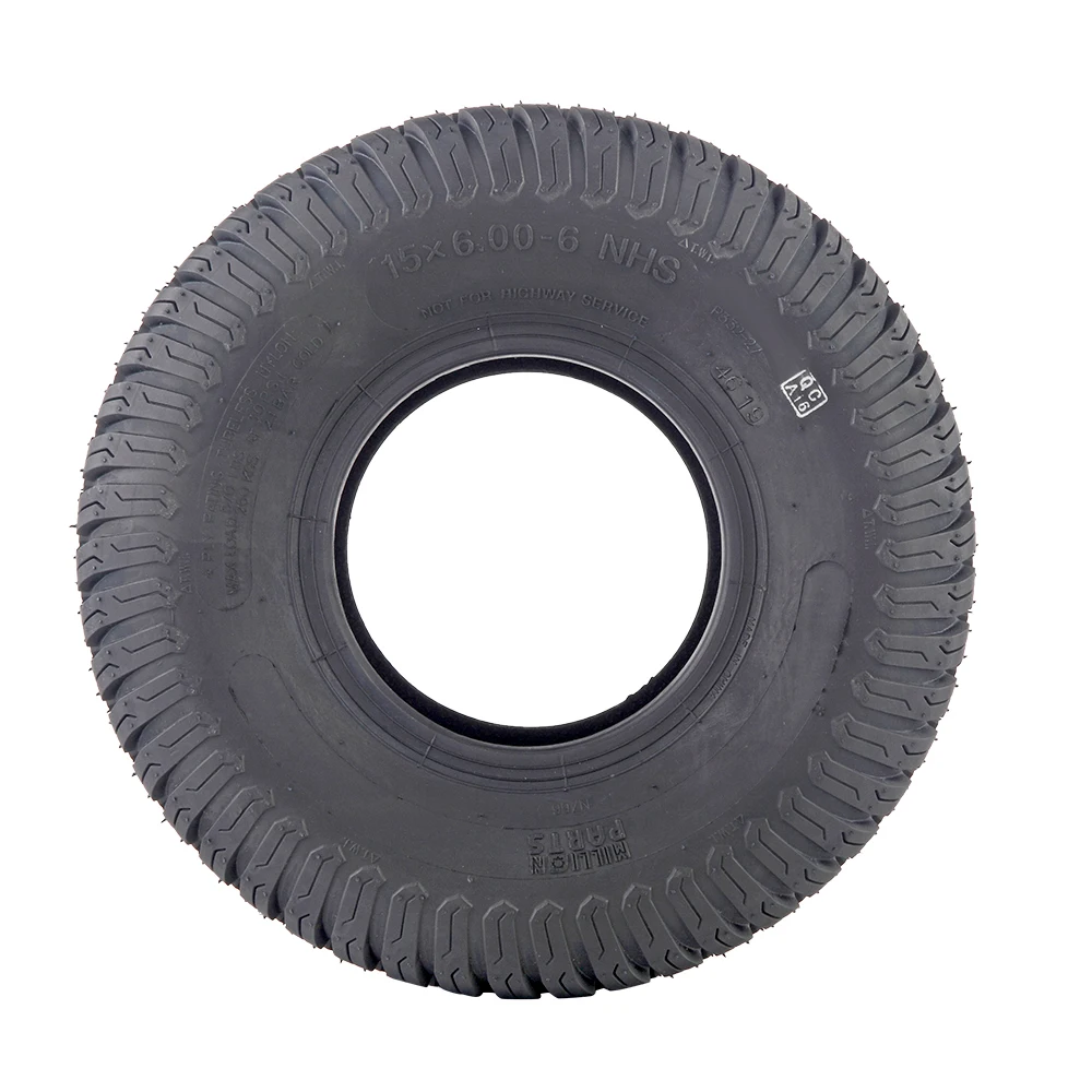 TWO (2) TIRES Tubeless 15x6.00-6 Turf Tires 4 Ply Lawn Mower Tractor Durable and reliable to use