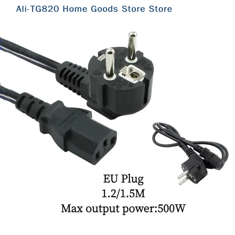 Cable de alimentación con enchufe europeo [TG820], cable de extensión para adaptador de corriente para Asus, Dell, HP, Notebook, TV, Monitor, PC, ordenador, impresora, PC, portátil