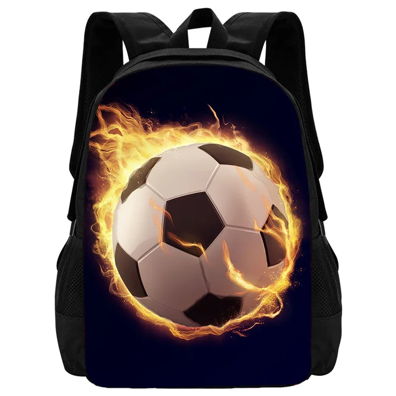 Soccer 3d Print School Bag for Boys Nylon Backpack  with Football Patten Large Capacity Kids Bag Durable and Softback Add Logo