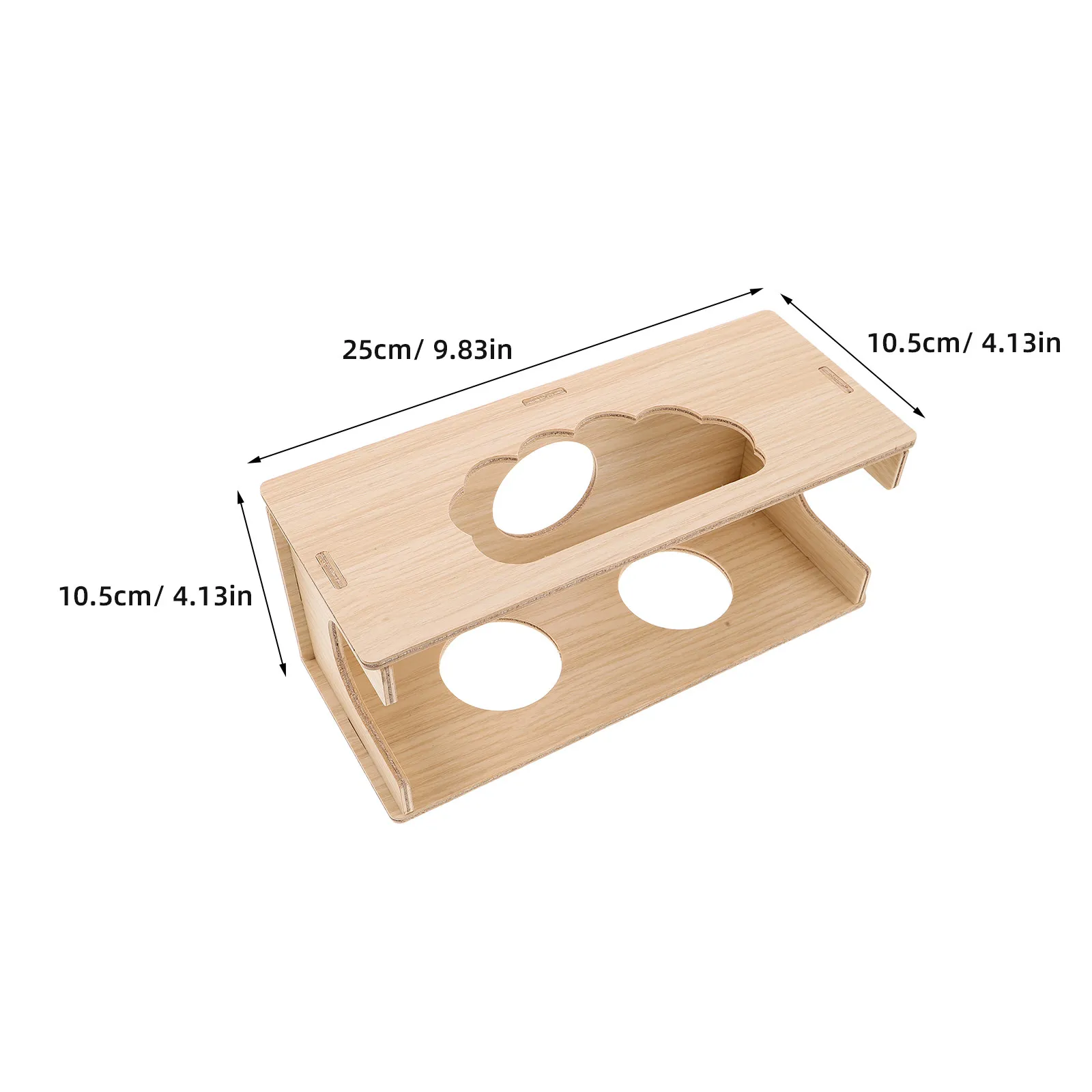 2Pcs Hamster Wooden Tunnel Chamber Hideout Climbing Platform Exploring Small Animal Cage Accessories Guinea Pig Dwarf