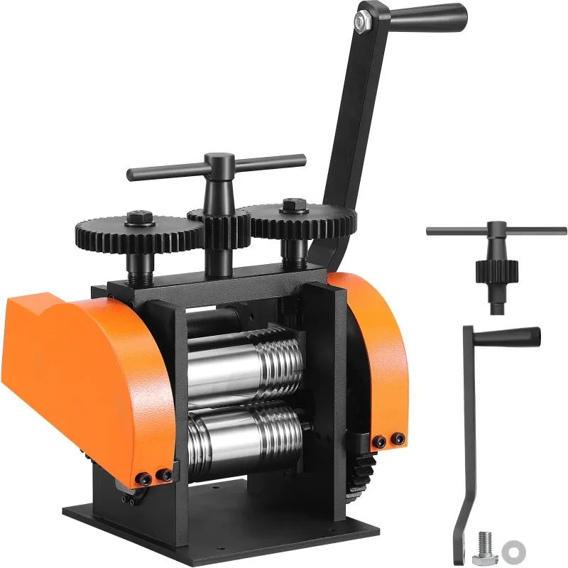 45/57/75/76mm Jewelry Rolling Mill Machine 3-in-1 Multi-function Rolling Mill Metal Jewelry Making Sheet Square Wire
