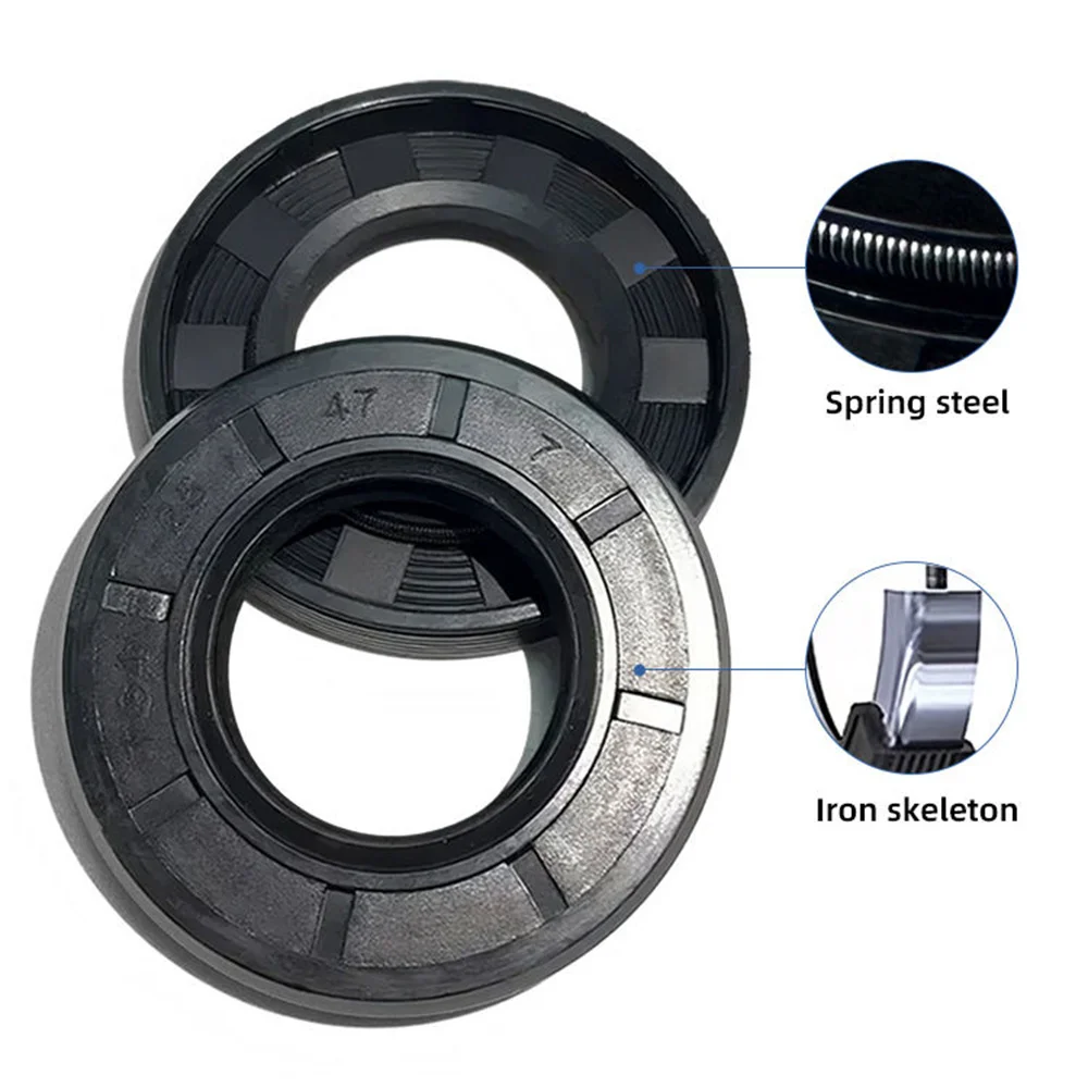SIGO 34x50x7/10/12 Nitrile Rubber NBR Double Lips Spring TC Ring Gasket Radial Shaft Skeleton Oil Seal