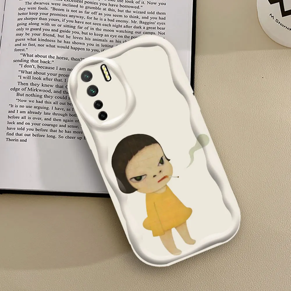 Yoshitomo Nara Art Illustration Phone Case For OPPO A98 A94 A93 A92 A79 A78 A76 A74 A60 A58 A57 A55 A54 A53 A38 2020 Wave Cover