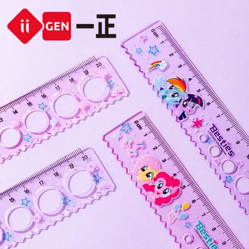 Stationery My Little Pony Cartoon Student Ruler Child Painting Math Study Supplies Kawaii Girl Wholesale Birthday Gift