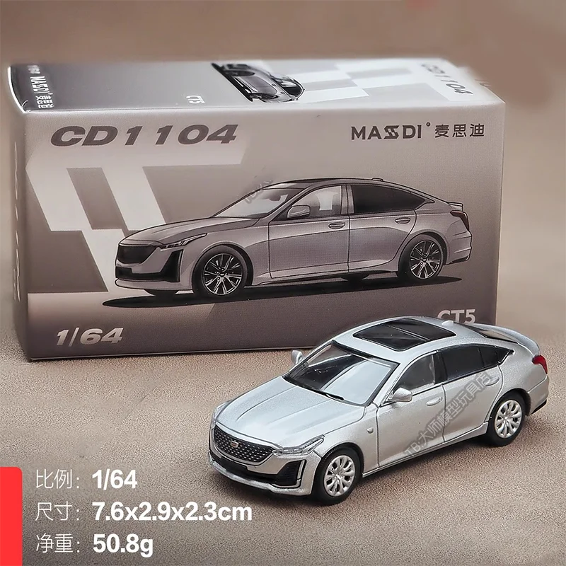In Stock Masdi 1:64 New Cadillac Ct5 Series Simulated Alloy Die-Casting Static Car Model Custom Children'S Toys Decorative Gifts