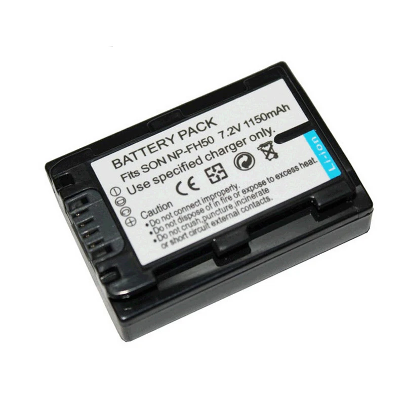 NP-FH50 NPFH50 Battery + USB Charger for Sony NP-FH30 NP-FH40 NP-FH50 NP-FH60 NP-FH70 NP-FH100 Rechargeable Li-ion Battery Pack